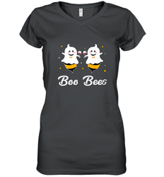 Funny Wine Boo Bees Couples Halloween Matching Couple Gift Women's V-Neck T-Shirt