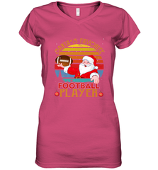 NFL Santa Favorite Football Player Funny Christmas Funny Women's V-Neck T-Shirt Women's V-Neck T-Shirt - jonhlittlestore88