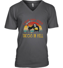 Vintage I Hope They Serve Tacos In Hell Halloween Costume Men's V-Neck Men's V-Neck - jonhlittlestore88