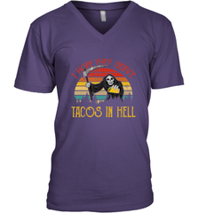 Vintage I Hope They Serve Tacos In Hell Halloween Costume Men's V-Neck Men's V-Neck - jonhlittlestore88