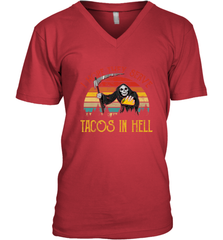 Vintage I Hope They Serve Tacos In Hell Halloween Costume Men's V-Neck Men's V-Neck - jonhlittlestore88
