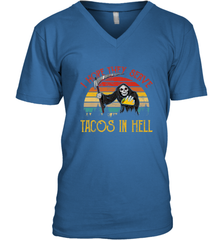 Vintage I Hope They Serve Tacos In Hell Halloween Costume Men's V-Neck Men's V-Neck - jonhlittlestore88