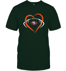 NFL San Francisco Heart Love Football Men's T-Shirt Men's T-Shirt - jonhlittlestore88