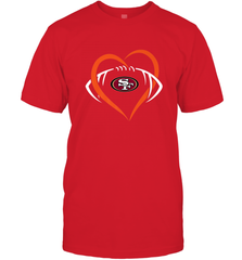 NFL San Francisco Heart Love Football Men's T-Shirt Men's T-Shirt - jonhlittlestore88