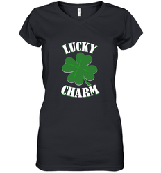 Lucky Charm Novelty St Patricks Day shirt (2) Women's V-Neck T-Shirt