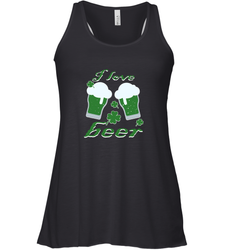 I love beer Funny st patricks day shirt Women's Racerback Tank