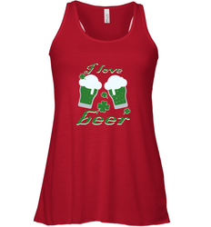 I love beer Funny st patricks day shirt Women's Racerback Tank