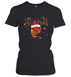 NFL Santa Hat American Football Reindeer Christmas Funny Sport Women's T-Shirt