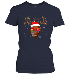 NFL Santa Hat American Football Reindeer Christmas Funny Sport Women's T-Shirt