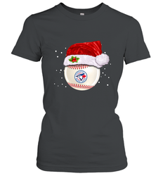 Toronto Blue Jays Logo Baseball Ball Christmas Santa Hat Xmas Sport Funny Snow Women's T-Shirt