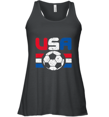 Distressed Red, White and Blue Soccer Flag Shirts of the USA Women's Racerback Tank Women's Racerback Tank - jonhlittlestore88