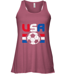 Distressed Red, White and Blue Soccer Flag Shirts of the USA Women's Racerback Tank Women's Racerback Tank - jonhlittlestore88