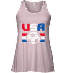 Distressed Red, White and Blue Soccer Flag Shirts of the USA Women's Racerback Tank Women's Racerback Tank - jonhlittlestore88