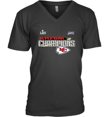 Youth Kansas City Chiefs NFL Pro Line by Fanatics Super Bowl LIV Champions Trophy Men's V-Neck Men's V-Neck - jonhlittlestore88