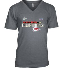 Youth Kansas City Chiefs NFL Pro Line by Fanatics Super Bowl LIV Champions Trophy Men's V-Neck Men's V-Neck - jonhlittlestore88