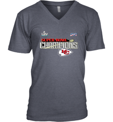 Youth Kansas City Chiefs NFL Pro Line by Fanatics Super Bowl LIV Champions Trophy Men's V-Neck Men's V-Neck - jonhlittlestore88