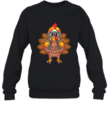 Cool Turkey Football Feathers Funny Thanksgiving Sports Gift Crewneck Sweatshirt Crewneck Sweatshirt - jonhlittlestore88