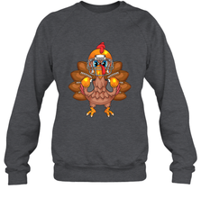 Cool Turkey Football Feathers Funny Thanksgiving Sports Gift Crewneck Sweatshirt Crewneck Sweatshirt - jonhlittlestore88