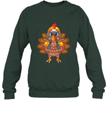 Cool Turkey Football Feathers Funny Thanksgiving Sports Gift Crewneck Sweatshirt Crewneck Sweatshirt - jonhlittlestore88