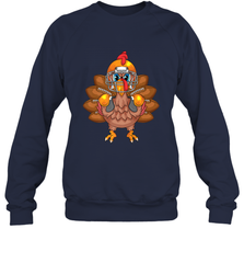 Cool Turkey Football Feathers Funny Thanksgiving Sports Gift Crewneck Sweatshirt Crewneck Sweatshirt - jonhlittlestore88