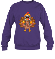 Cool Turkey Football Feathers Funny Thanksgiving Sports Gift Crewneck Sweatshirt Crewneck Sweatshirt - jonhlittlestore88