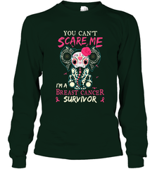You can't Scare Me I'm Breast Cancer Survivor Elephant Funny Long Sleeve T-Shirt Long Sleeve T-Shirt - jonhlittlestore88