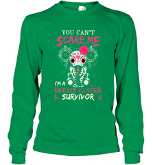 You can't Scare Me I'm Breast Cancer Survivor Elephant Funny Long Sleeve T-Shirt Long Sleeve T-Shirt - jonhlittlestore88