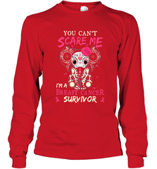 You can't Scare Me I'm Breast Cancer Survivor Elephant Funny Long Sleeve T-Shirt Long Sleeve T-Shirt - jonhlittlestore88