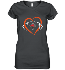 NFLAtlanta Falcons Heart Love Football Women's V-Neck T-Shirt Women's V-Neck T-Shirt - jonhlittlestore88