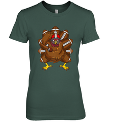 Cool Turkey Football Feathers Funny Thanksgiving Sports Women's Premium T-Shirt Women's Premium T-Shirt - jonhlittlestore88
