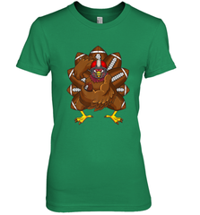 Cool Turkey Football Feathers Funny Thanksgiving Sports Women's Premium T-Shirt Women's Premium T-Shirt - jonhlittlestore88