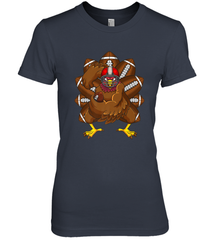 Cool Turkey Football Feathers Funny Thanksgiving Sports Women's Premium T-Shirt Women's Premium T-Shirt - jonhlittlestore88