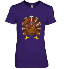 Cool Turkey Football Feathers Funny Thanksgiving Sports Women's Premium T-Shirt Women's Premium T-Shirt - jonhlittlestore88
