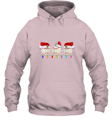 Three Baseball Balls Christmas Gift Santa Xmas lights Snow Hooded Sweatshirt Hooded Sweatshirt - jonhlittlestore88