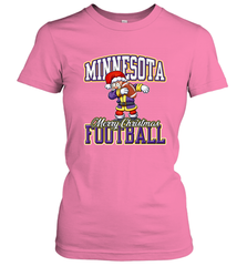 NFL Minnesota Christmas Funny Dabbing Santa playing football Women's T-Shirt Women's T-Shirt - jonhlittlestore88