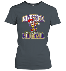 NFL Minnesota Christmas Funny Dabbing Santa playing football Women's T-Shirt Women's T-Shirt - jonhlittlestore88