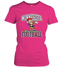 NFL Minnesota Christmas Funny Dabbing Santa playing football Women's T-Shirt Women's T-Shirt - jonhlittlestore88