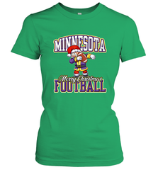 NFL Minnesota Christmas Funny Dabbing Santa playing football Women's T-Shirt Women's T-Shirt - jonhlittlestore88