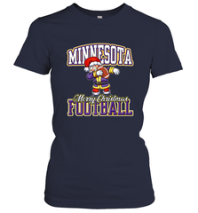 NFL Minnesota Christmas Funny Dabbing Santa playing football Women's T-Shirt Women's T-Shirt - jonhlittlestore88