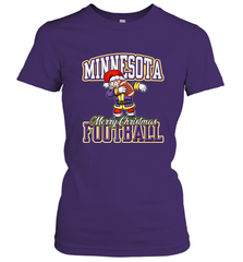NFL Minnesota Christmas Funny Dabbing Santa playing football Women's T-Shirt Women's T-Shirt - jonhlittlestore88