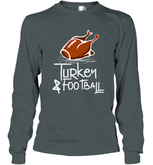 Turkey And Football Thanksgiving Day Football Fan Holiday Gift Long Sleeve T-Shirt Long Sleeve T-Shirt - jonhlittlestore88