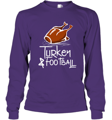 Turkey And Football Thanksgiving Day Football Fan Holiday Gift Long Sleeve T-Shirt Long Sleeve T-Shirt - jonhlittlestore88