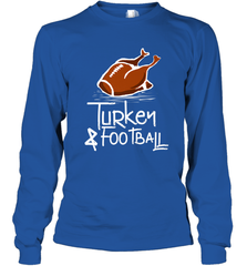 Turkey And Football Thanksgiving Day Football Fan Holiday Gift Long Sleeve T-Shirt Long Sleeve T-Shirt - jonhlittlestore88