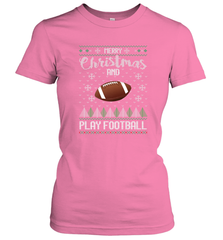 NFL Merry Christmas and Play Football Sports TV Snow Women's T-Shirt Women's T-Shirt - jonhlittlestore88