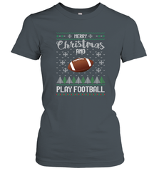 NFL Merry Christmas and Play Football Sports TV Snow Women's T-Shirt Women's T-Shirt - jonhlittlestore88