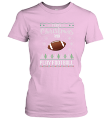NFL Merry Christmas and Play Football Sports TV Snow Women's T-Shirt Women's T-Shirt - jonhlittlestore88