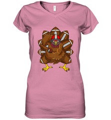 Cool Turkey Football Feathers Funny Thanksgiving Sports Women's V-Neck T-Shirt Women's V-Neck T-Shirt - jonhlittlestore88