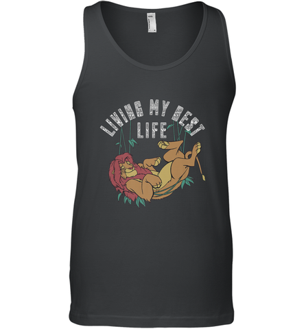 Disney Lion King Simba Living My Best Life Men's Tank Top Men's Tank Top / Black / XS Men's Tank Top - jonhlittlestore88