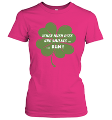 When Irish eyes are smiling Run Lucky St Patricks Day Shirt Women's T-Shirt Women's T-Shirt - jonhlittlestore88
