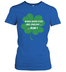 When Irish eyes are smiling Run Lucky St Patricks Day Shirt Women's T-Shirt Women's T-Shirt - jonhlittlestore88